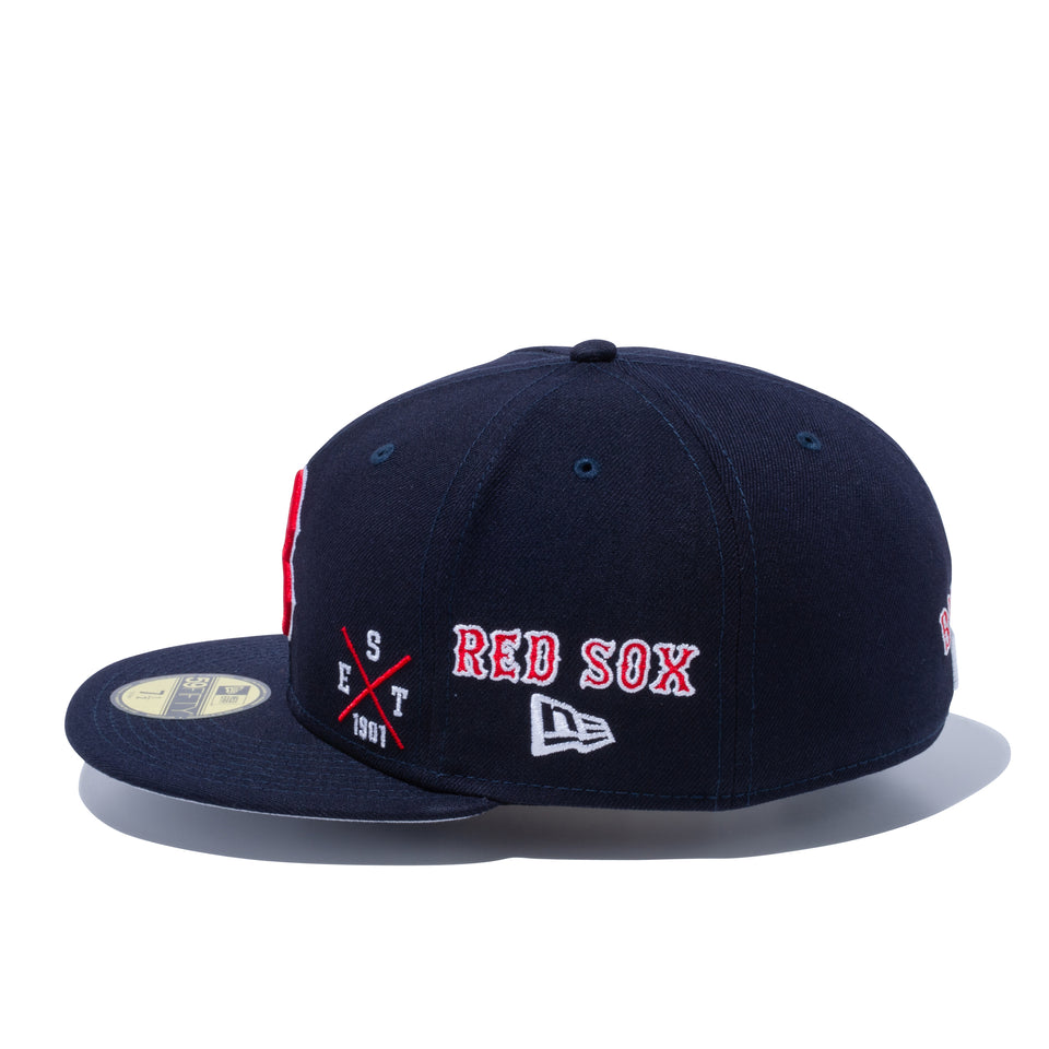 59FIFTY MULTI LOGO ボストン・レッドソックス グレーアンダーバイザー
