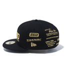 59FIFTY NEW ERA 100周年 マルチロゴ フロント ブラック × メタリックゴールド