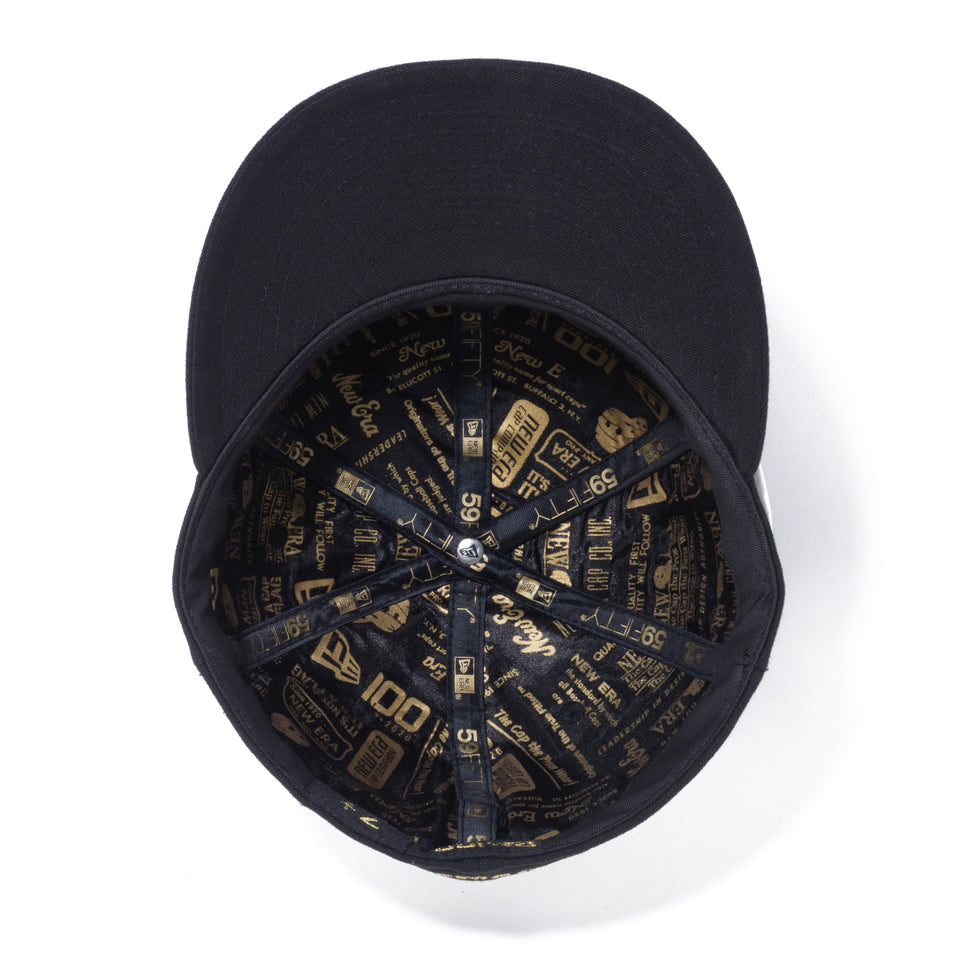 59FIFTY NEW ERA 100周年 マルチロゴ フロント ブラック × メタリックゴールド