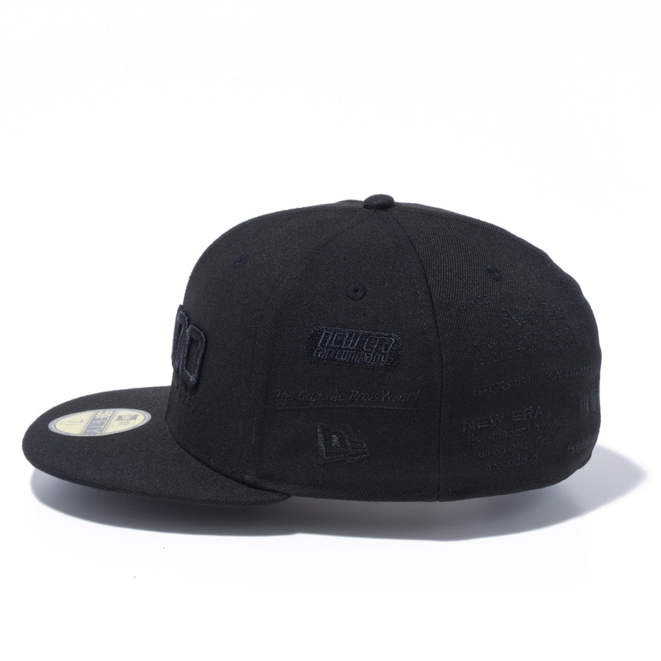 59FIFTY NEW ERA 100周年 マルチロゴ フロント ブラック × ブラック
