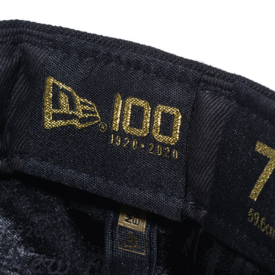 59FIFTY NEW ERA 100周年 マルチロゴ フロント ブラック × ブラック