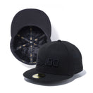 59FIFTY NEW ERA 100周年 マルチロゴ フロント ブラック × ブラック
