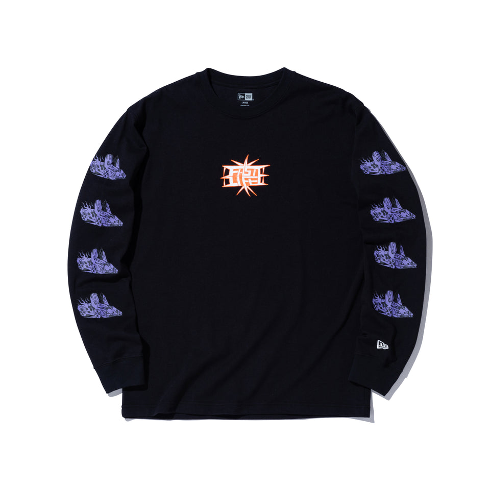長袖 コットン Tシャツ ALEHSY FASTLIFE ブラック レギュラーフィット
