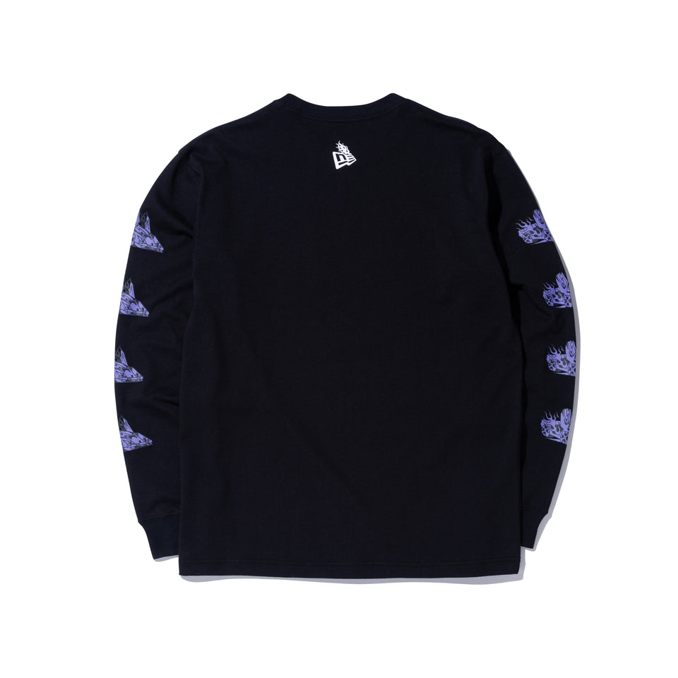 長袖 コットン Tシャツ ALEHSY FASTLIFE ブラック レギュラーフィット
