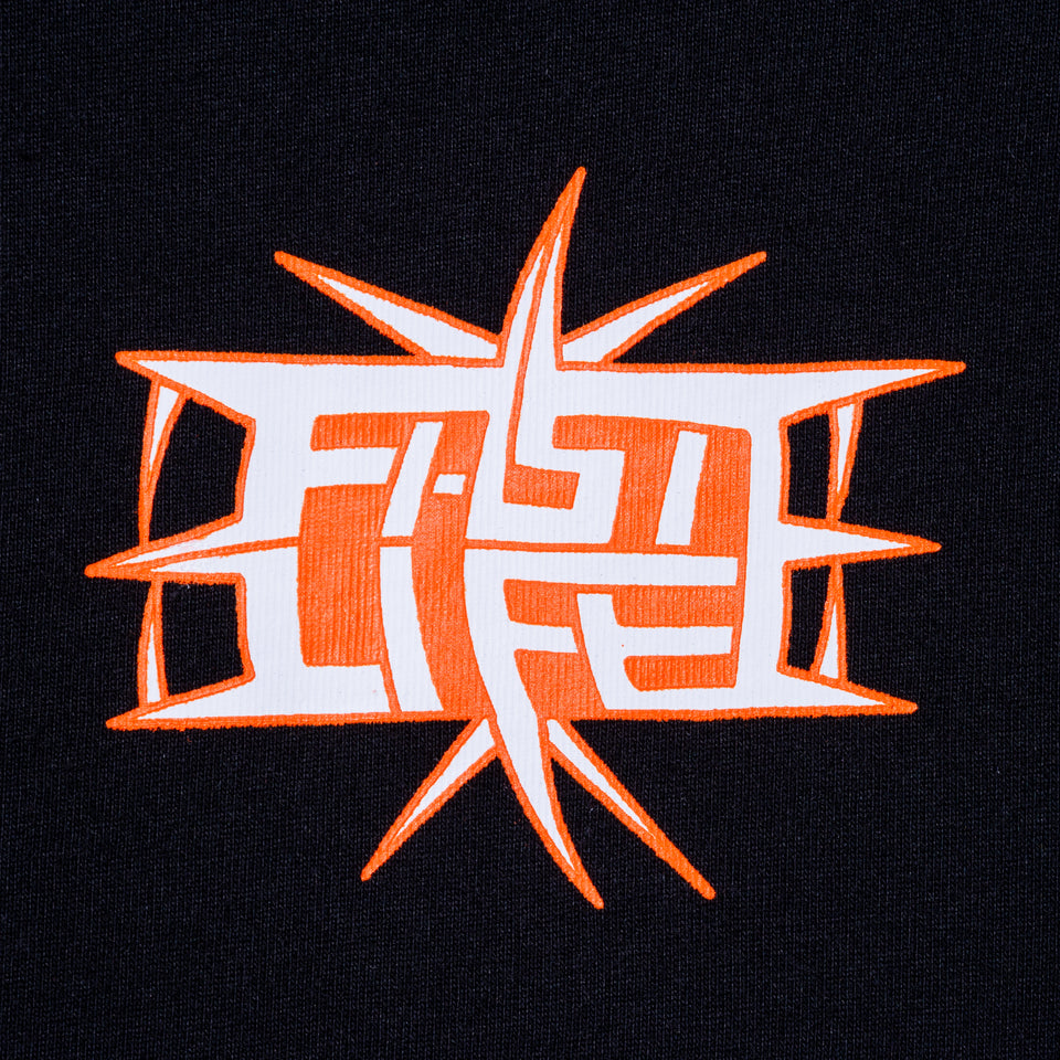 長袖 コットン Tシャツ ALEHSY FASTLIFE ブラック レギュラーフィット