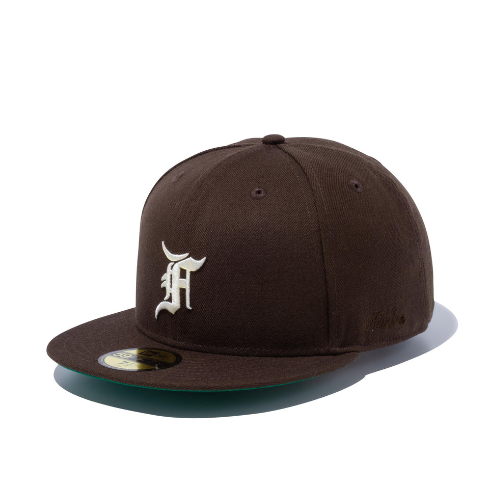 【ストア限定】59FIFTY FEAR OF GOD ESSENTIALS Fロゴ ウォルナット グリーンアンダーバイザー