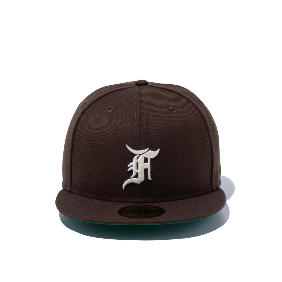 【ストア限定】59FIFTY FEAR OF GOD ESSENTIALS Fロゴ ウォルナット グリーンアンダーバイザー