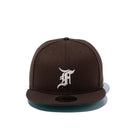 【ストア限定】59FIFTY FEAR OF GOD ESSENTIALS Fロゴ ウォルナット グリーンアンダーバイザー
