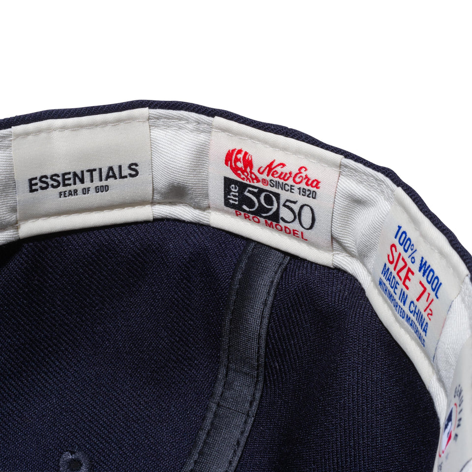 【ストア限定】59FIFTY FEAR OF GOD ESSENTIALS Fロゴ ネイビー グリーンアンダーバイザー