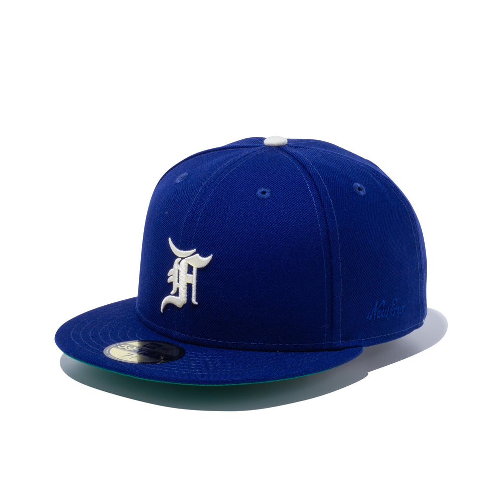 【ストア限定】59FIFTY FEAR OF GOD ESSENTIALS Fロゴ ダークロイヤル グリーンアンダーバイザー