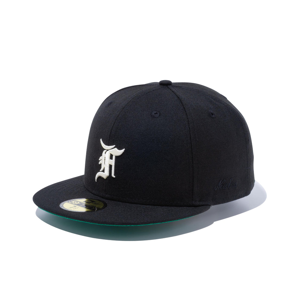 【ストア限定】59FIFTY FEAR OF GOD ESSENTIALS Fロゴ ブラック グリーンアンダーバイザー