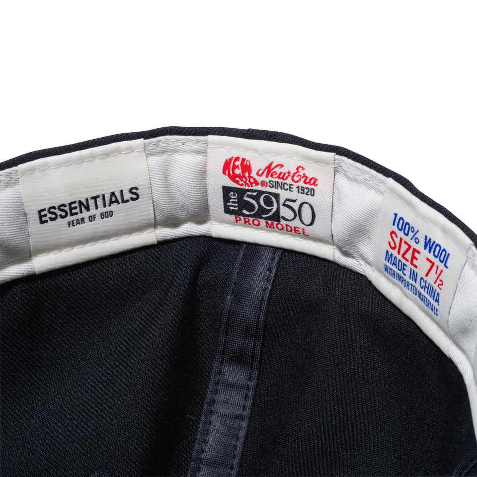 【ストア限定】59FIFTY FEAR OF GOD ESSENTIALS Fロゴ ブラック グリーンアンダーバイザー