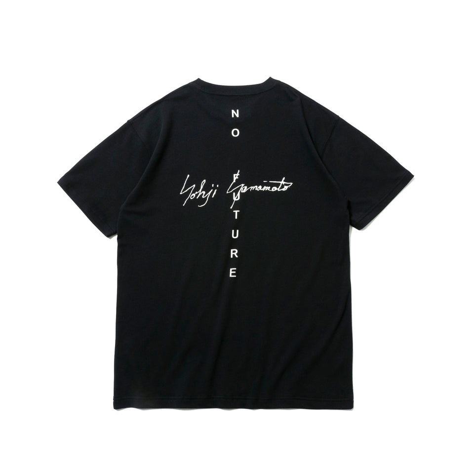 半袖 コットン Tシャツ Yohji Yamamoto SS21 NO FUTURE シグネチャーロゴ ブラック レギュラーフィット