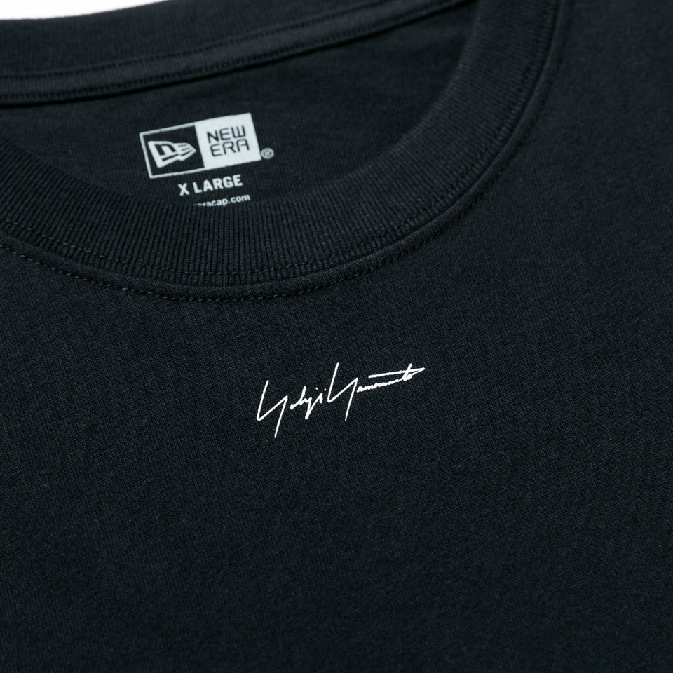 半袖 コットン Tシャツ Yohji Yamamoto SS21 ドッグ シグネチャーロゴ ブラック レギュラーフィット