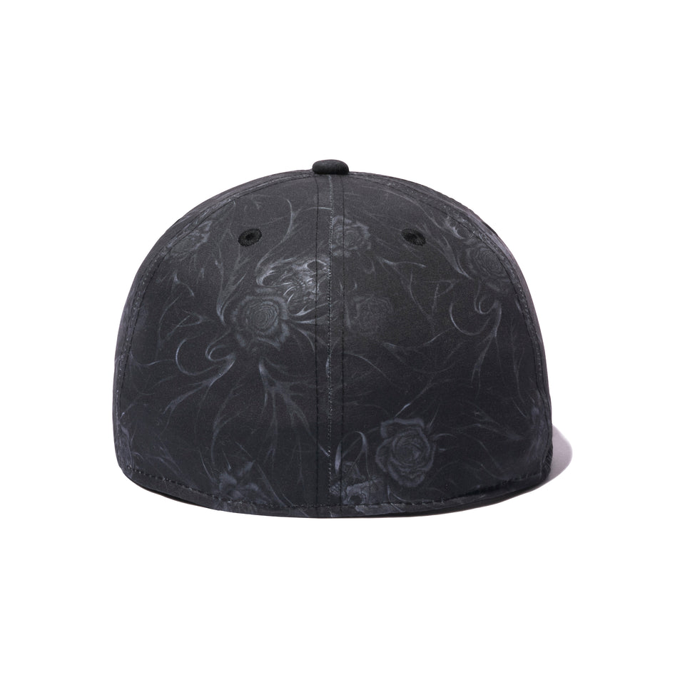 59FIFTY Yohji Yamamoto SS21 スカル&ローズ オールオーバープリント シグネチャーロゴ ブラック