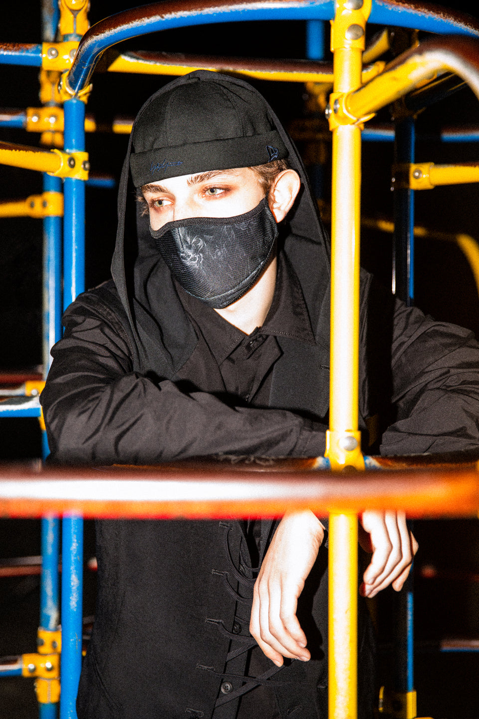 フィッシャーマンキャップ Yohji Yamamoto SS21 シグネチャーロゴ ブラック