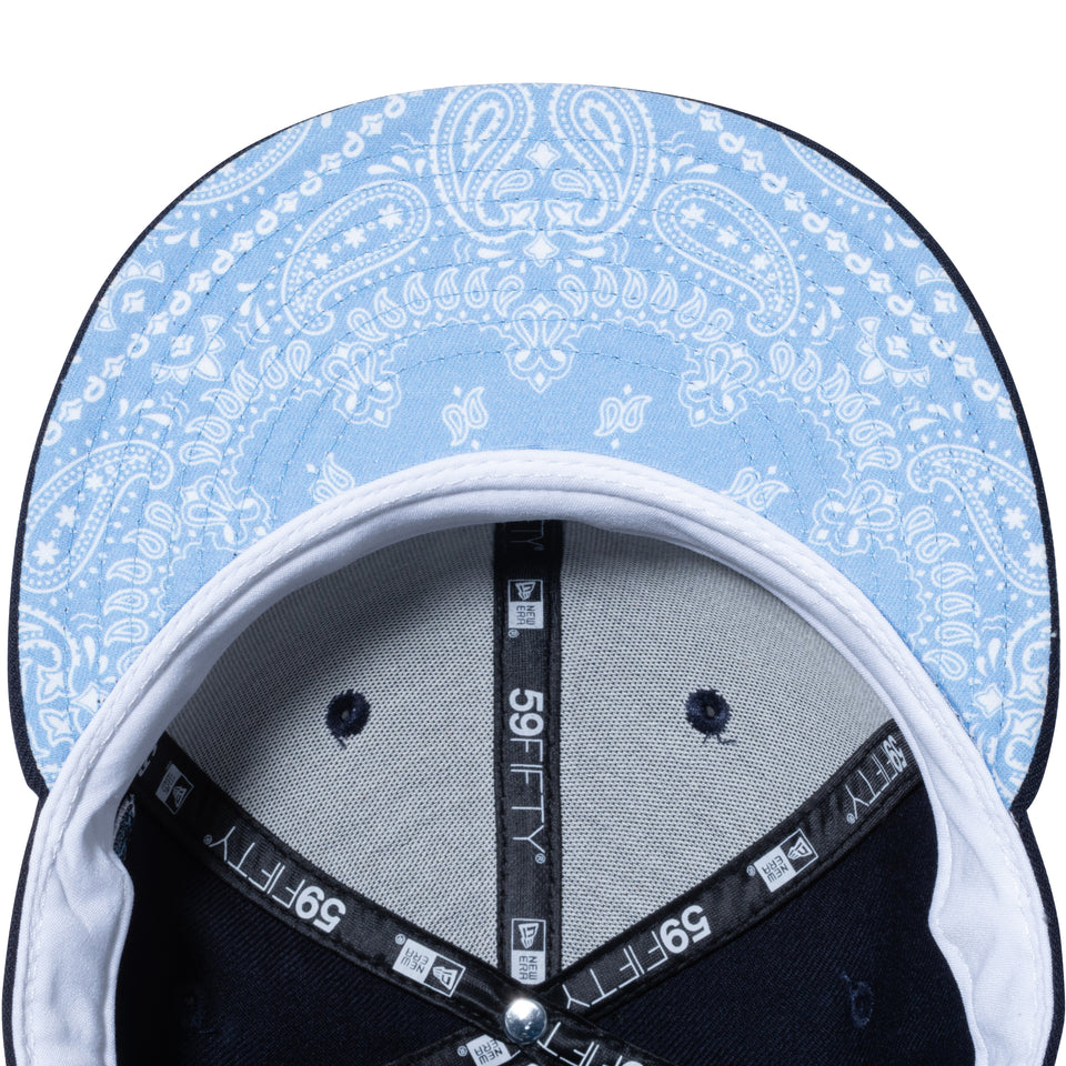 59FIFTY Paisley Under Visor ニューヨーク・ヤンキース ネイビー ブルーアンダーバイザー