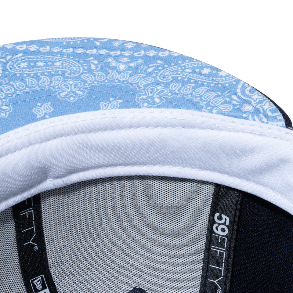 59FIFTY Paisley Under Visor ニューヨーク・ヤンキース ネイビー ブルーアンダーバイザー