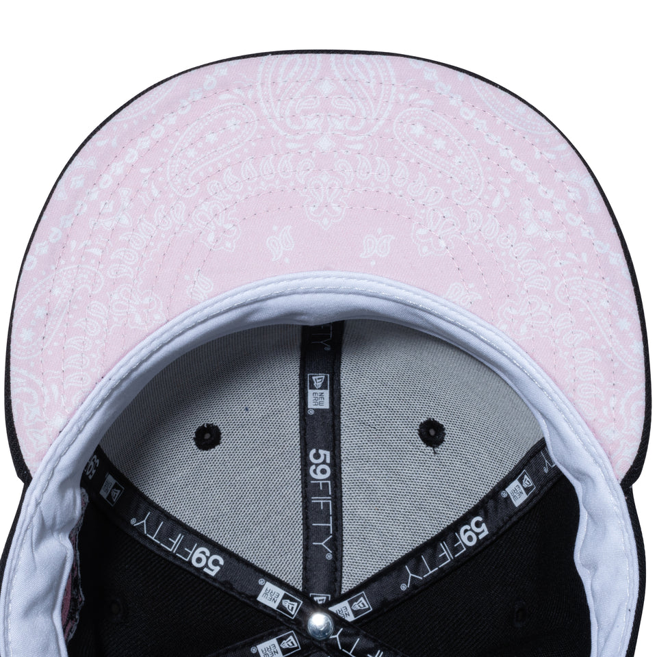 59FIFTY Paisley Under Visor ニューヨーク・ヤンキース ブラック ピンクアンダーバイザー