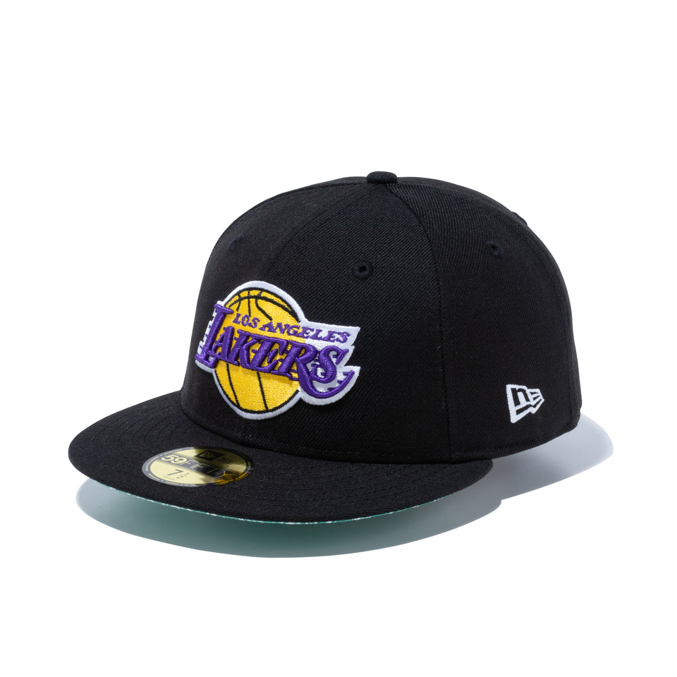 59FIFTY Paisley Under Visor ロサンゼルス・レイカーズ ブラック グリーンアンダーバイザー