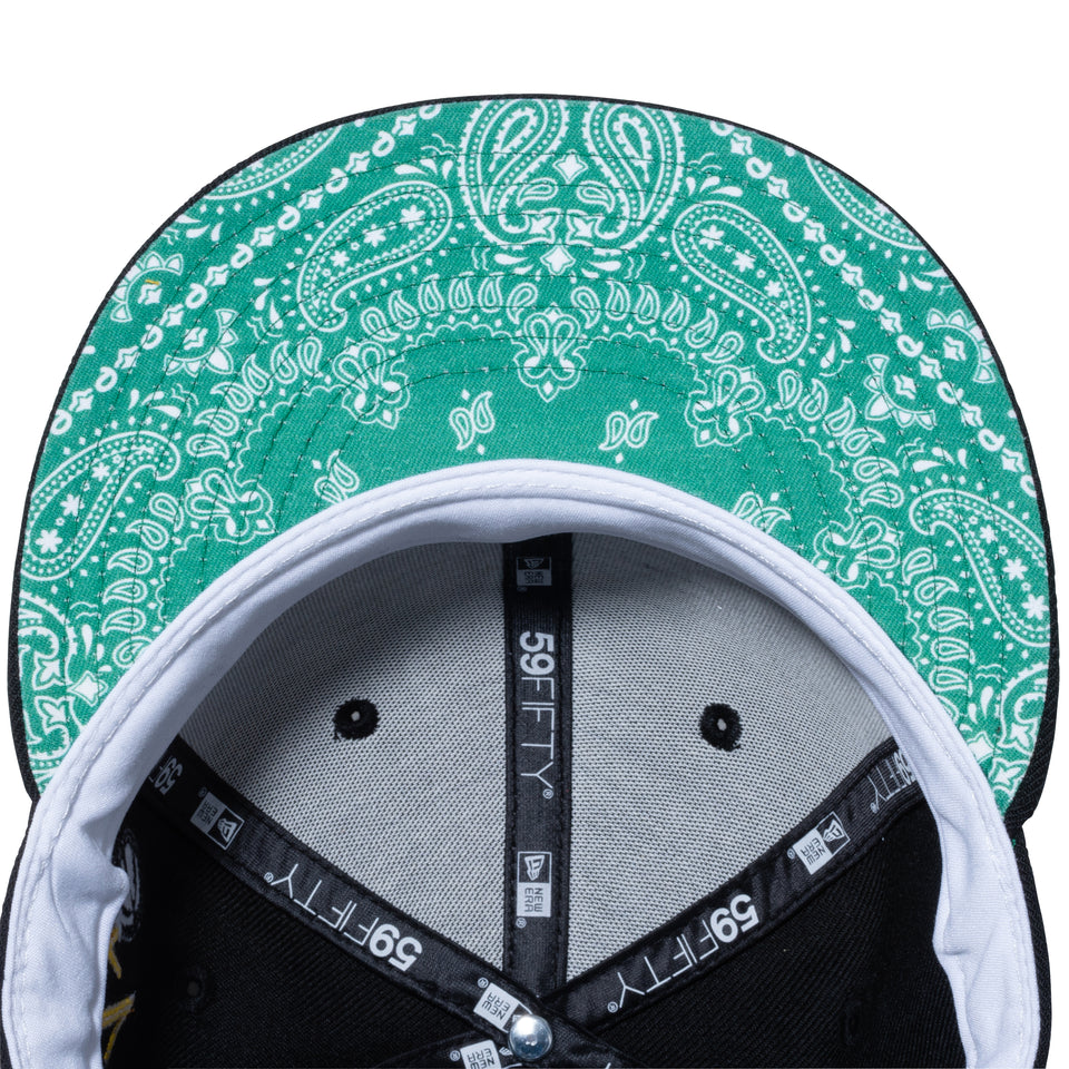 59FIFTY Paisley Under Visor ロサンゼルス・レイカーズ ブラック グリーンアンダーバイザー