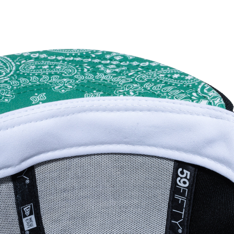 59FIFTY Paisley Under Visor ロサンゼルス・レイカーズ ブラック グリーンアンダーバイザー