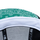 59FIFTY Paisley Under Visor ロサンゼルス・レイカーズ ブラック グリーンアンダーバイザー