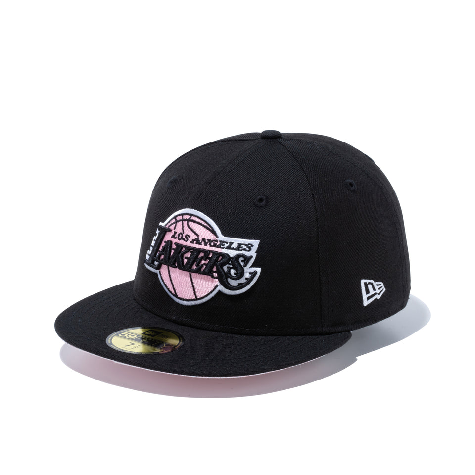 59FIFTY Paisley Under Visor ロサンゼルス・レイカーズ ブラック ピンクアンダーバイザー