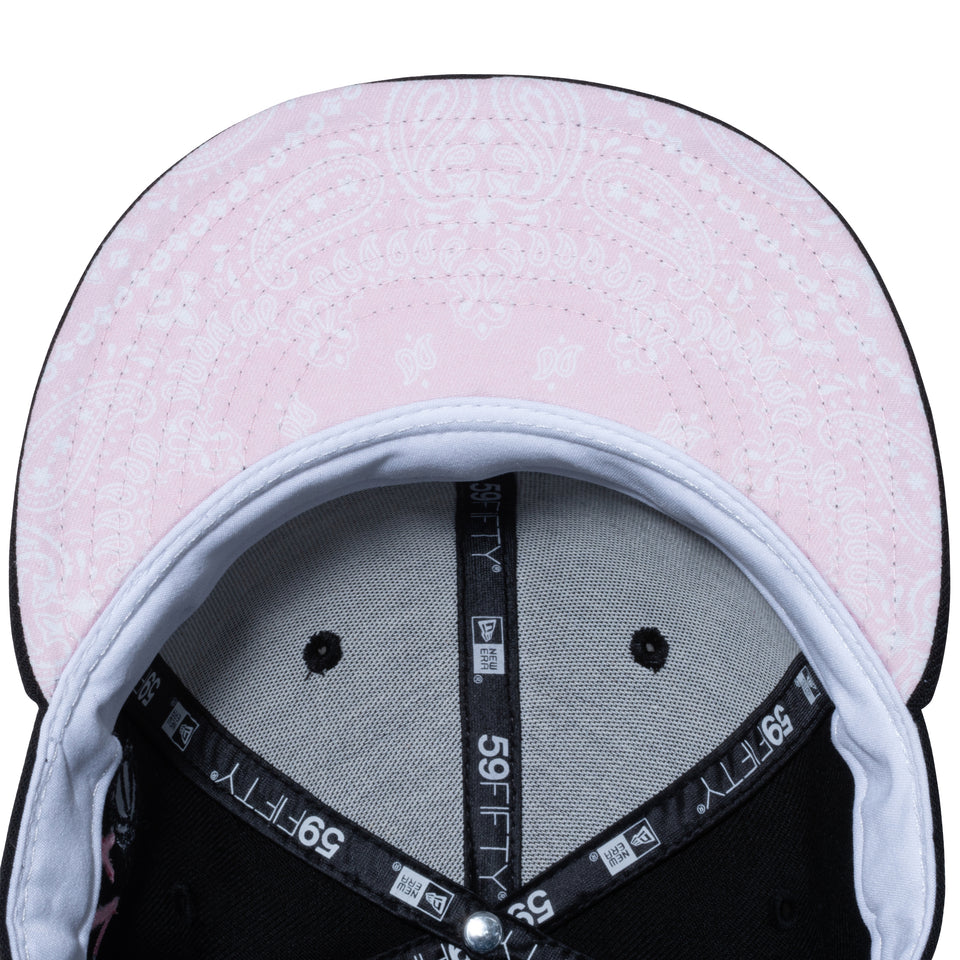 59FIFTY Paisley Under Visor ロサンゼルス・レイカーズ ブラック ピンクアンダーバイザー