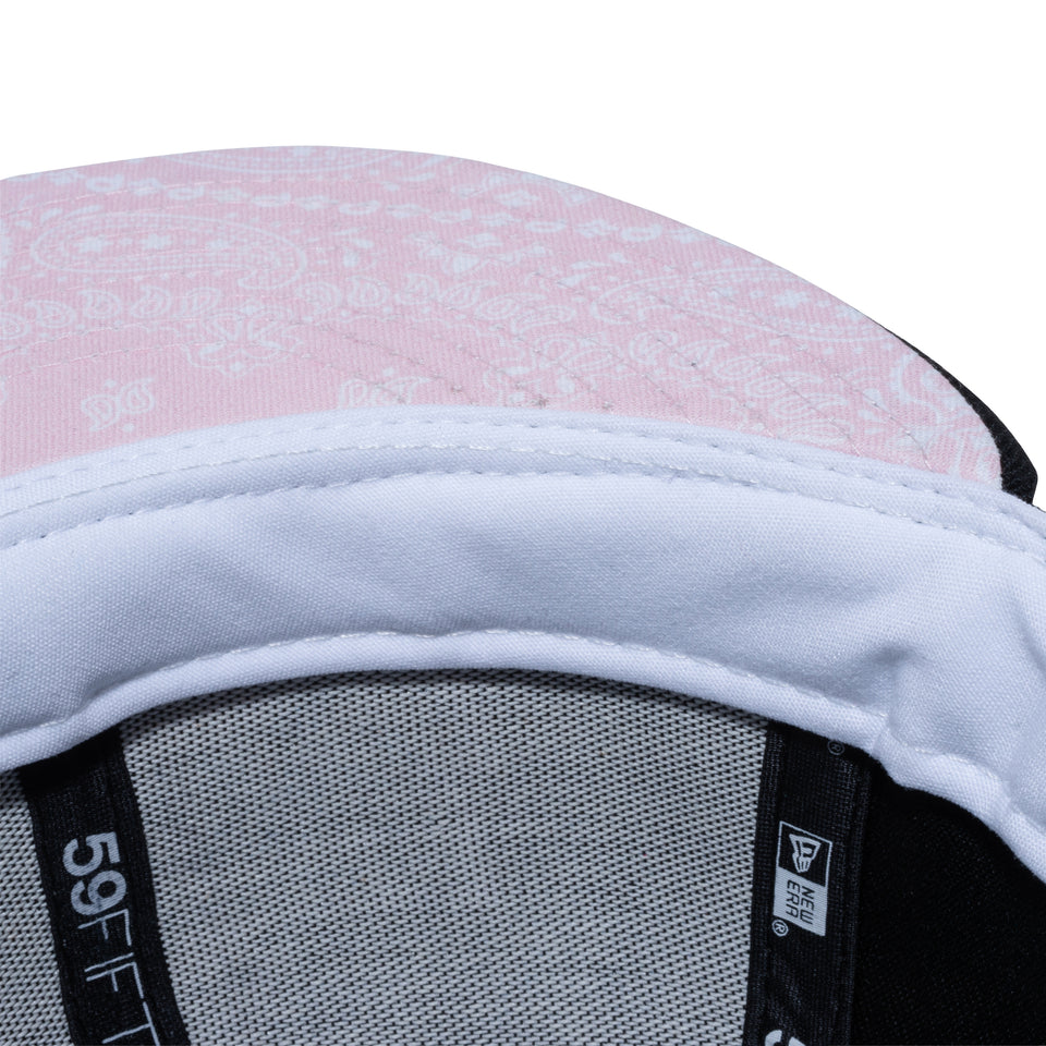 59FIFTY Paisley Under Visor ロサンゼルス・レイカーズ ブラック ピンクアンダーバイザー