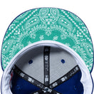 59FIFTY Paisley Under Visor ロサンゼルス・ドジャース ダークロイヤル グリーンアンダーバイザー