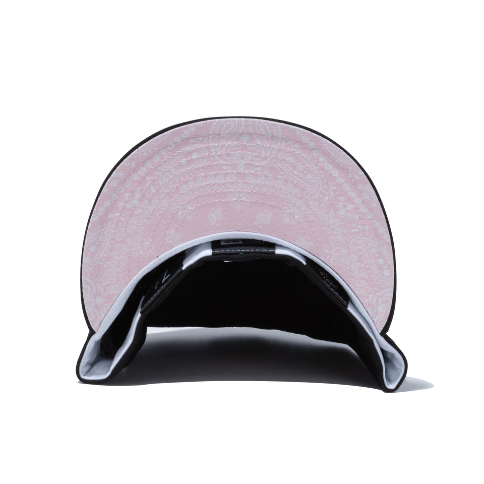 59FIFTY Paisley Under Visor ロサンゼルス・ドジャース ブラック ピンクアンダーバイザー