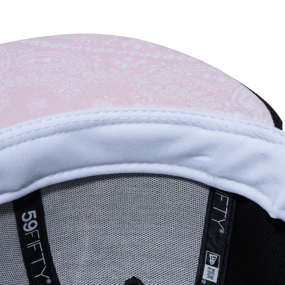 59FIFTY Paisley Under Visor ロサンゼルス・ドジャース ブラック ピンクアンダーバイザー