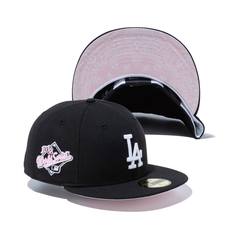 59FIFTY Paisley Under Visor ロサンゼルス・ドジャース ブラック ピンクアンダーバイザー