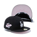 59FIFTY Paisley Under Visor ロサンゼルス・ドジャース ブラック ピンクアンダーバイザー