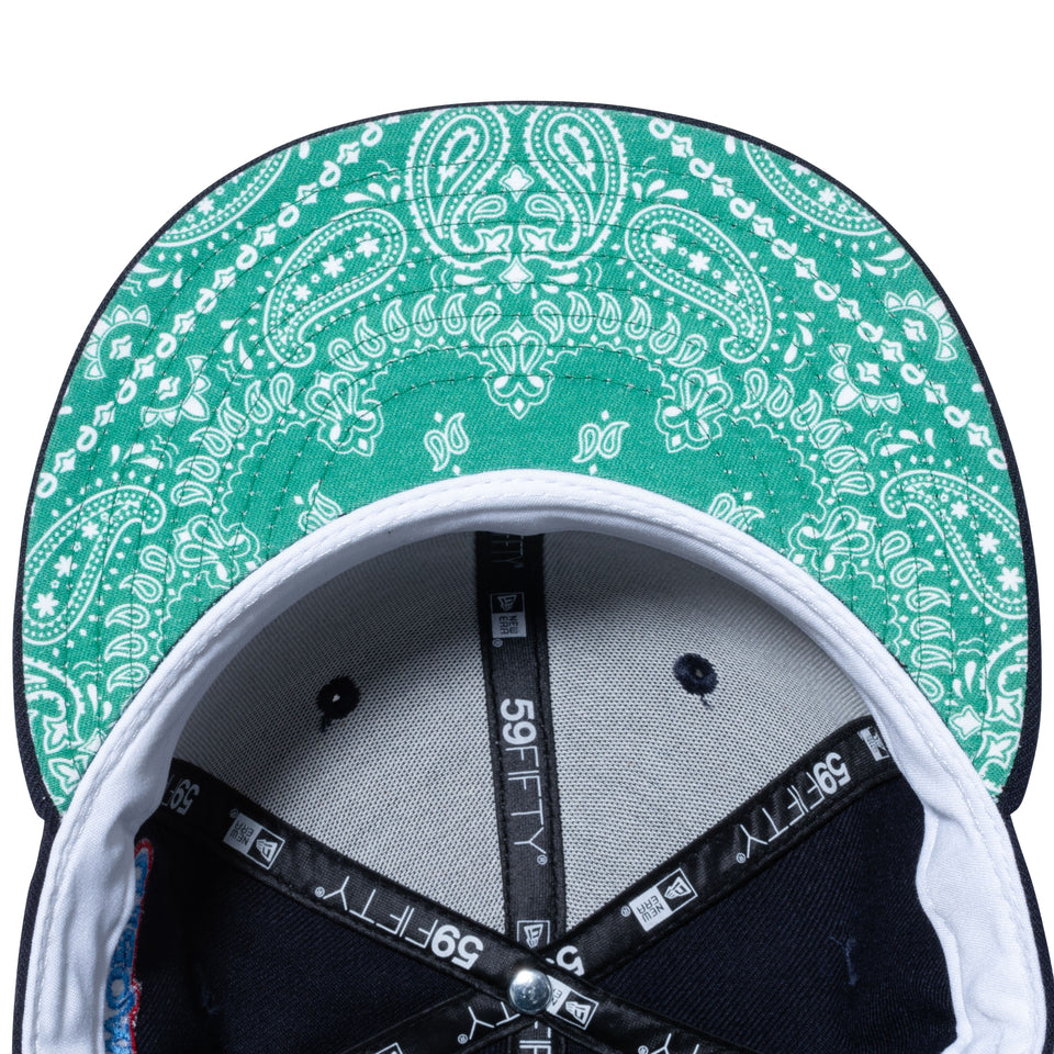 59FIFTY Paisley Under Visor デトロイト・タイガース ネイビー グリーンアンダーバイザー