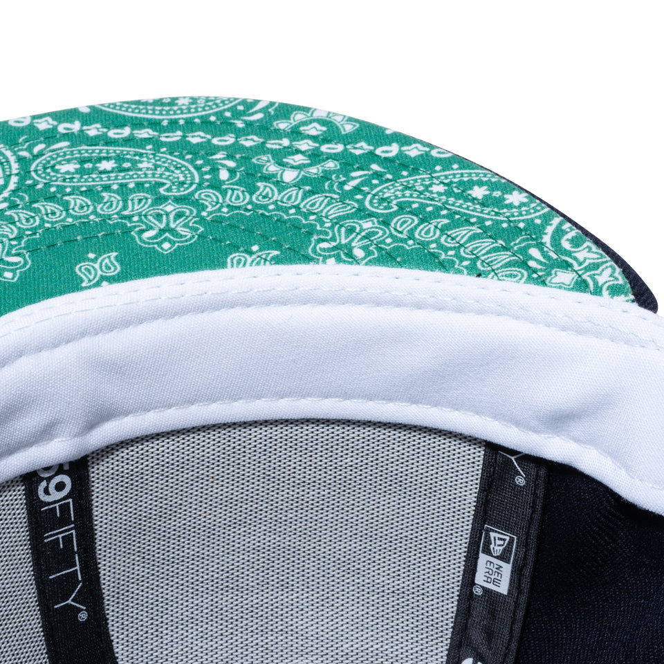 59FIFTY Paisley Under Visor デトロイト・タイガース ネイビー グリーンアンダーバイザー