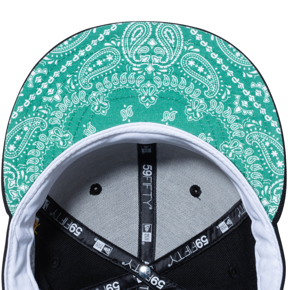 59FIFTY Paisley Under Visor シカゴ・ホワイトソックス ブラック グリーンアンダーバイザー