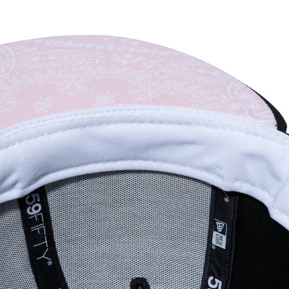 59FIFTY Paisley Under Visor シカゴ・ホワイトソックス ブラック ピンクアンダーバイザー