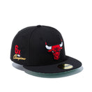 59FIFTY Paisley Under Visor シカゴ・ブルズ ブラック グリーンアンダーバイザー