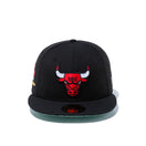 59FIFTY Paisley Under Visor シカゴ・ブルズ ブラック グリーンアンダーバイザー