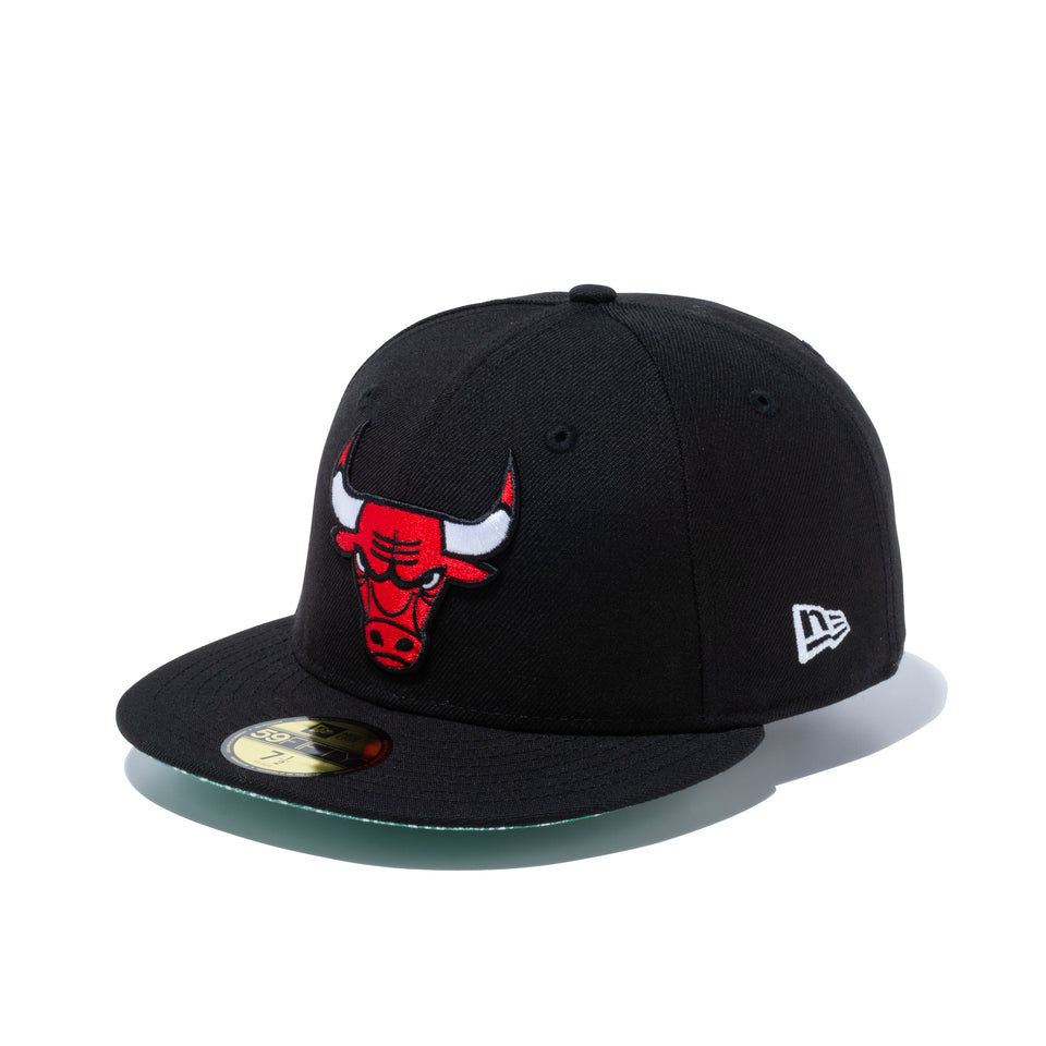 59FIFTY Paisley Under Visor シカゴ・ブルズ ブラック グリーンアンダーバイザー