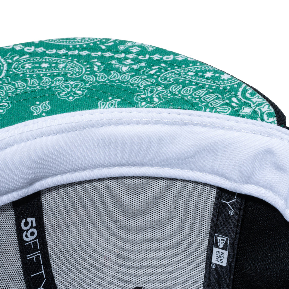 59FIFTY Paisley Under Visor シカゴ・ブルズ ブラック グリーンアンダーバイザー