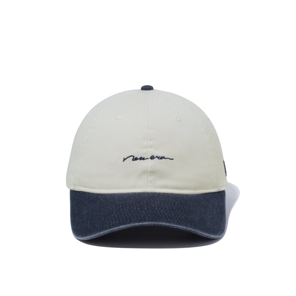 9THIRTY イタリアンウォッシュ newera オフホワイト/ネイビー