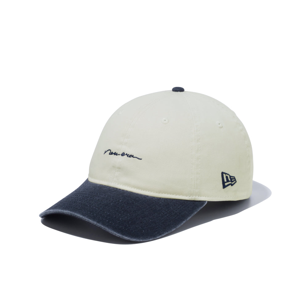 9THIRTY イタリアンウォッシュ newera オフホワイト/ネイビー