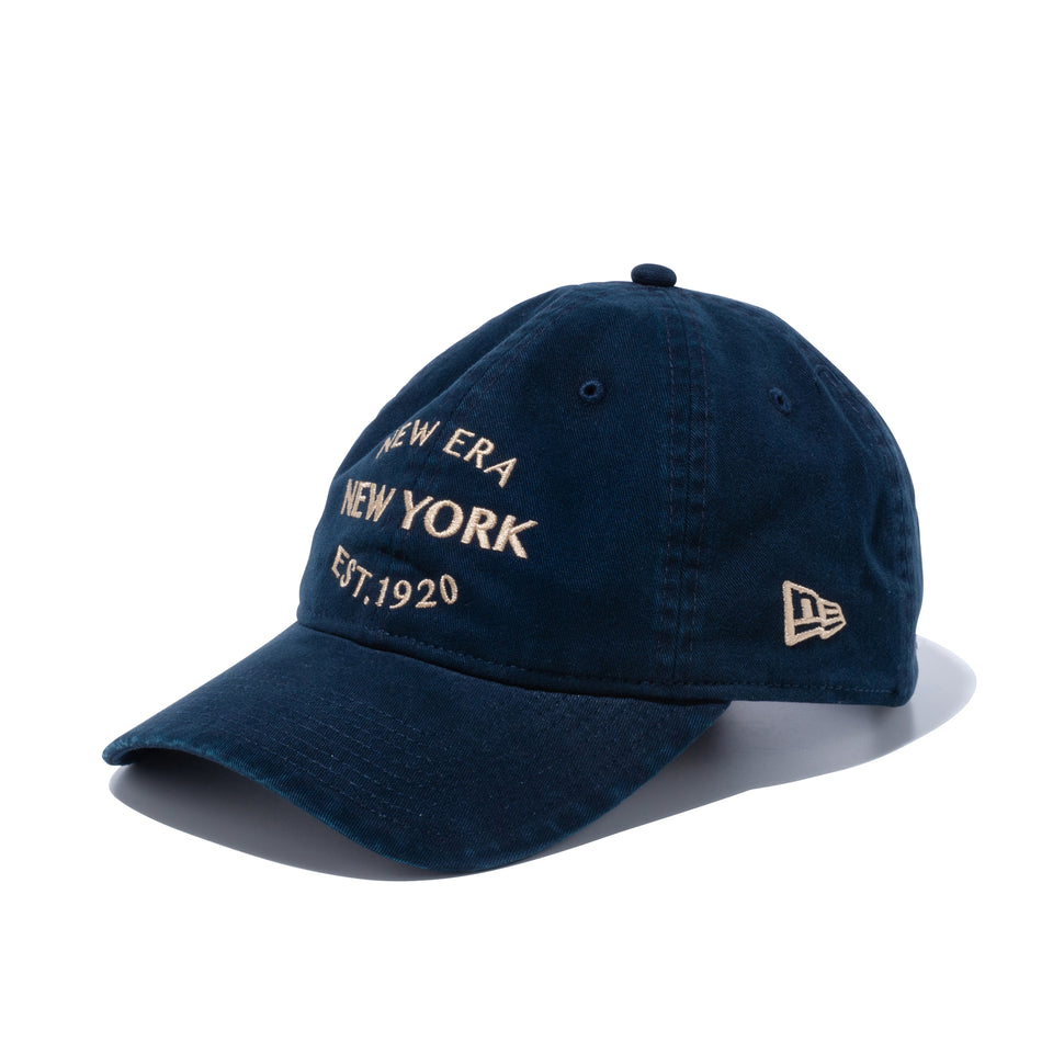 9THIRTY コールドウォッシュ NEW ERA NEW YORK EST.1920 ネイビー