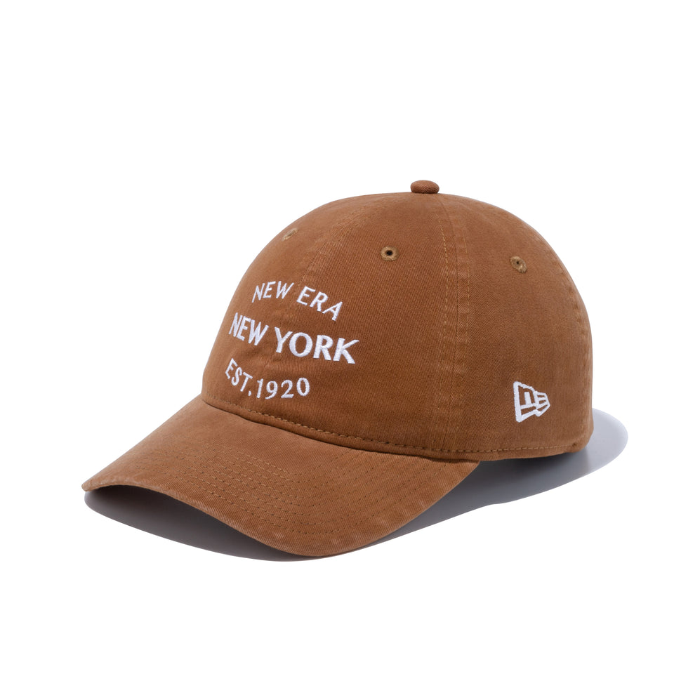 9THIRTY コールドウォッシュ NEW ERA NEW YORK EST.1920 カーキ