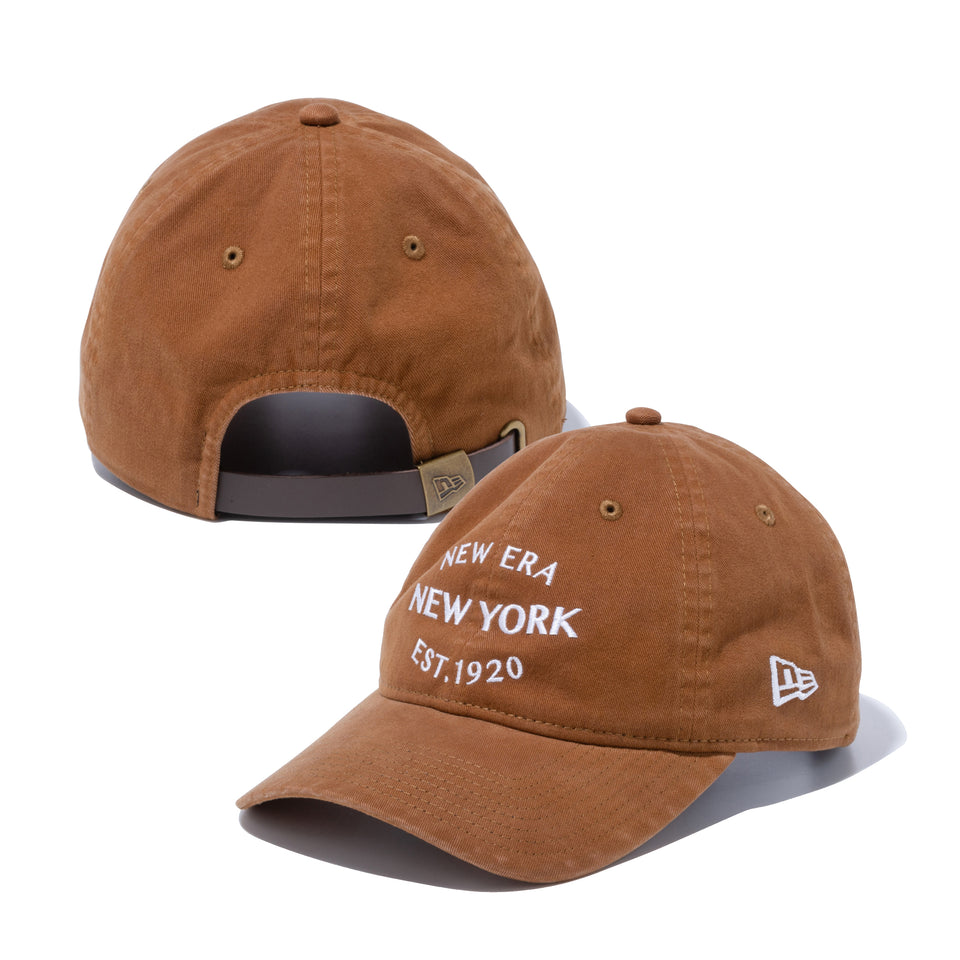 9THIRTY コールドウォッシュ NEW ERA NEW YORK EST.1920 カーキ