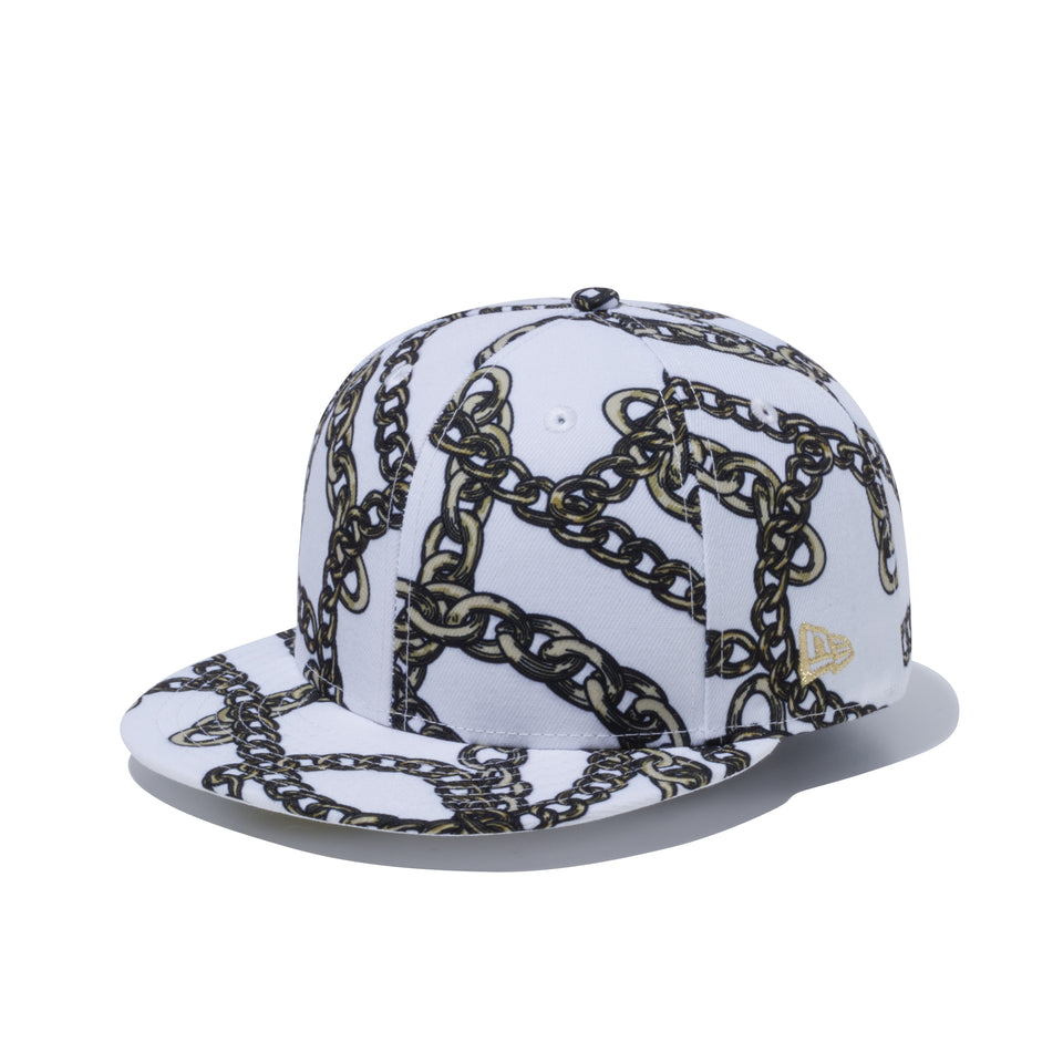 59FIFTY ゴールドチェーン オールオーバープリント ホワイト