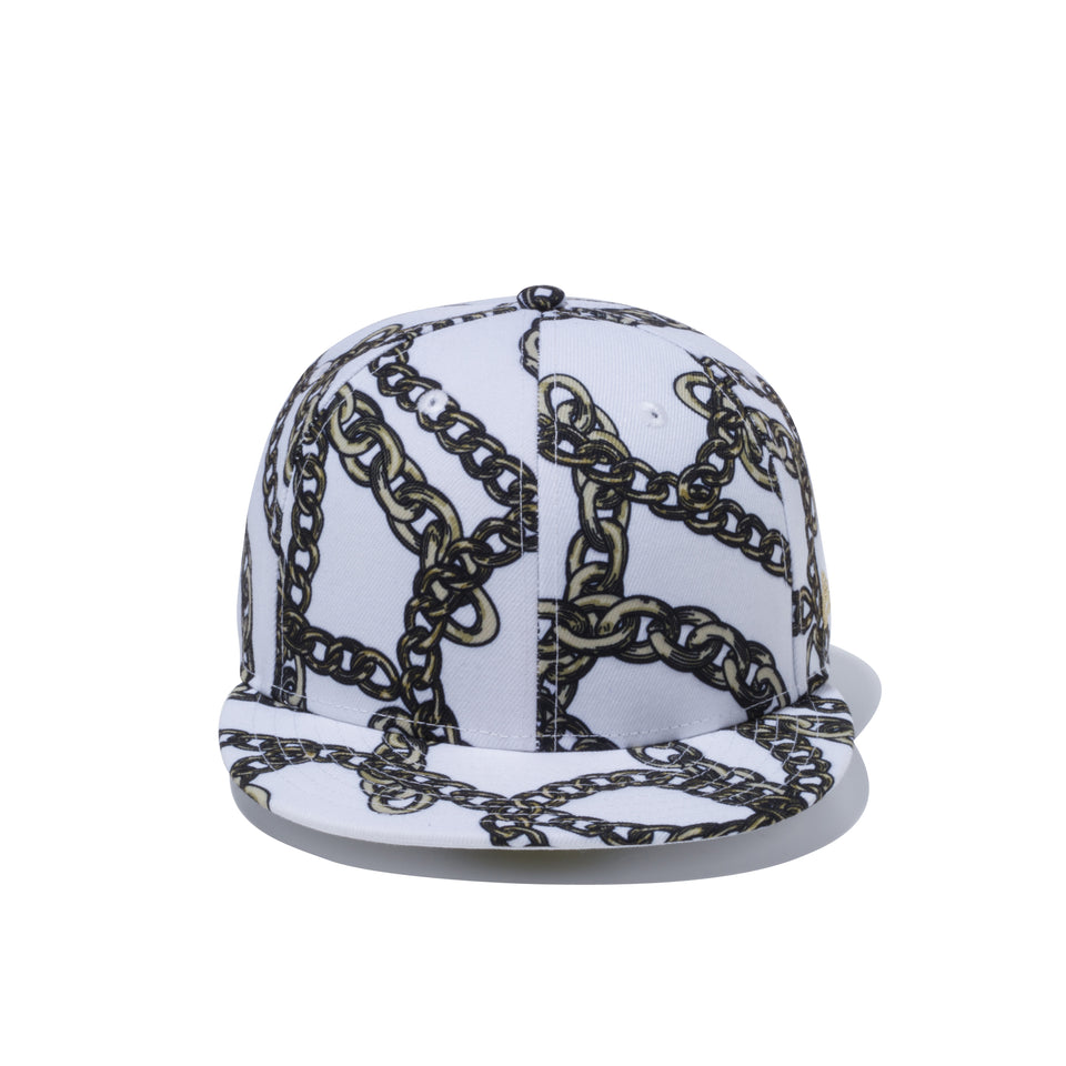 59FIFTY ゴールドチェーン オールオーバープリント ホワイト